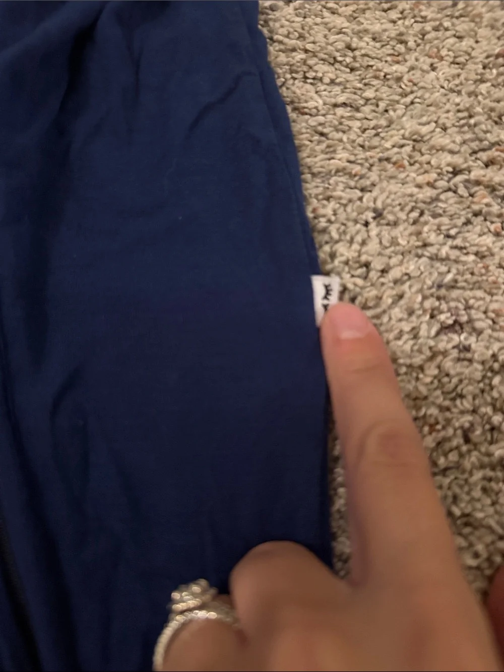 Little Sleepies Navy Blue One-Piece Footed Pajamas Sleepwear 3-6 months